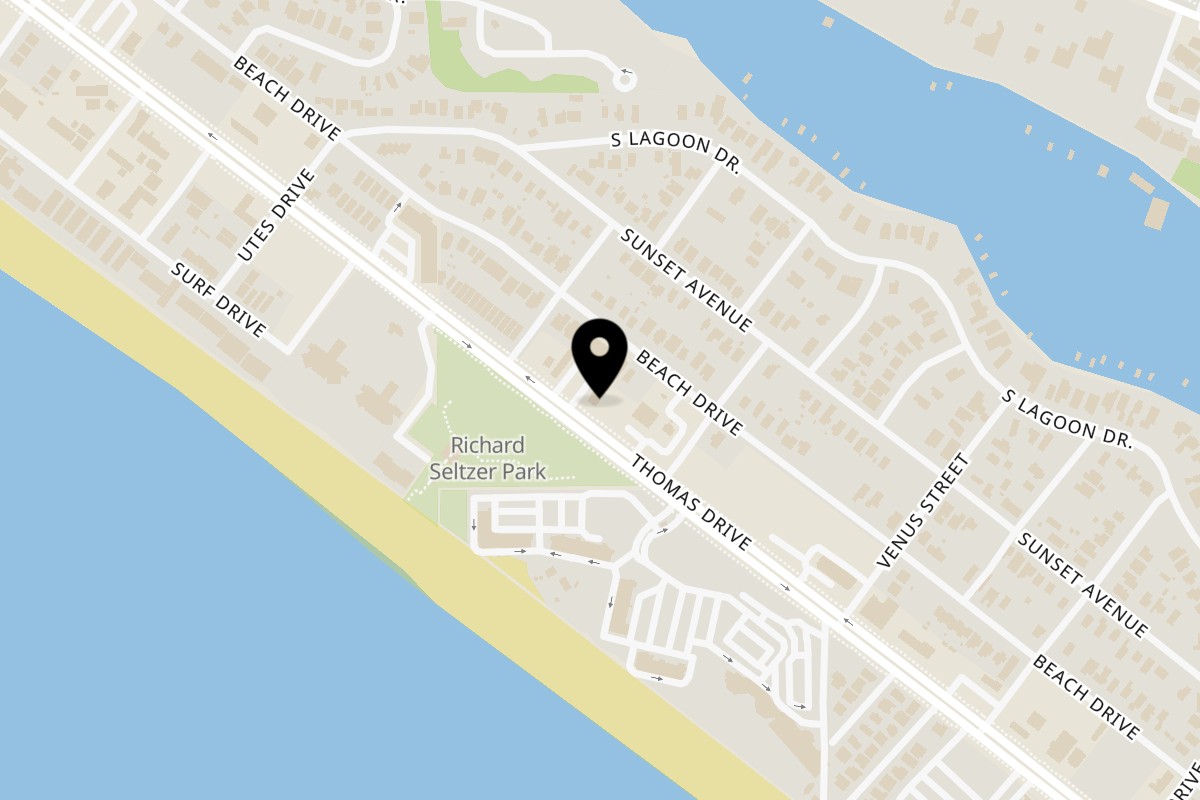 Map showing the location of Liza's Kitchen on 7328 Thomas Dr UNIT L in Panama City